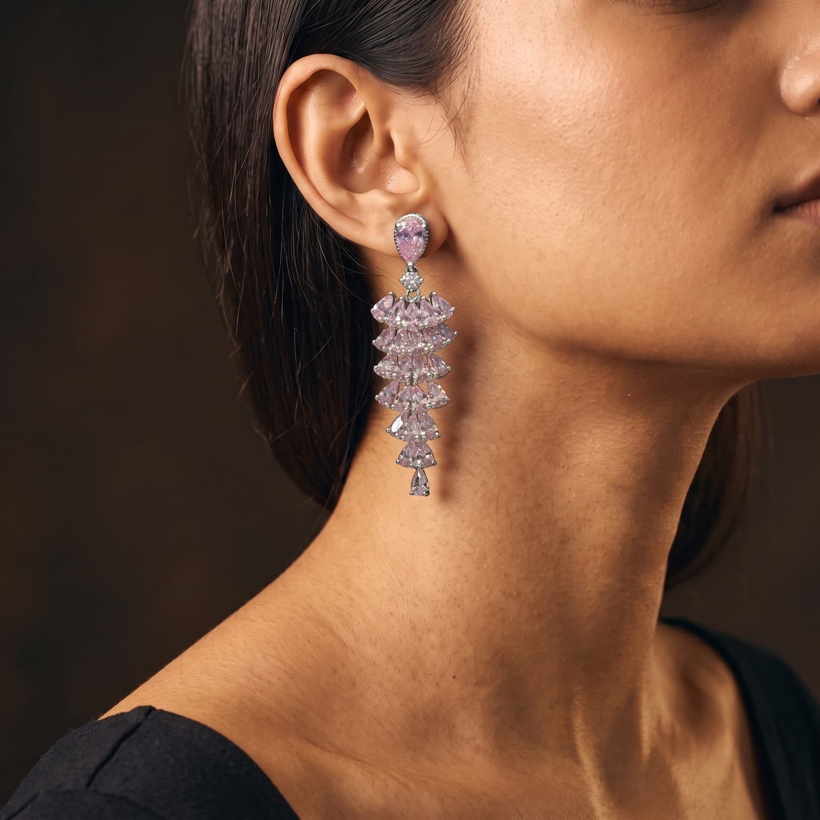 Blush Cascade Earringcrystal