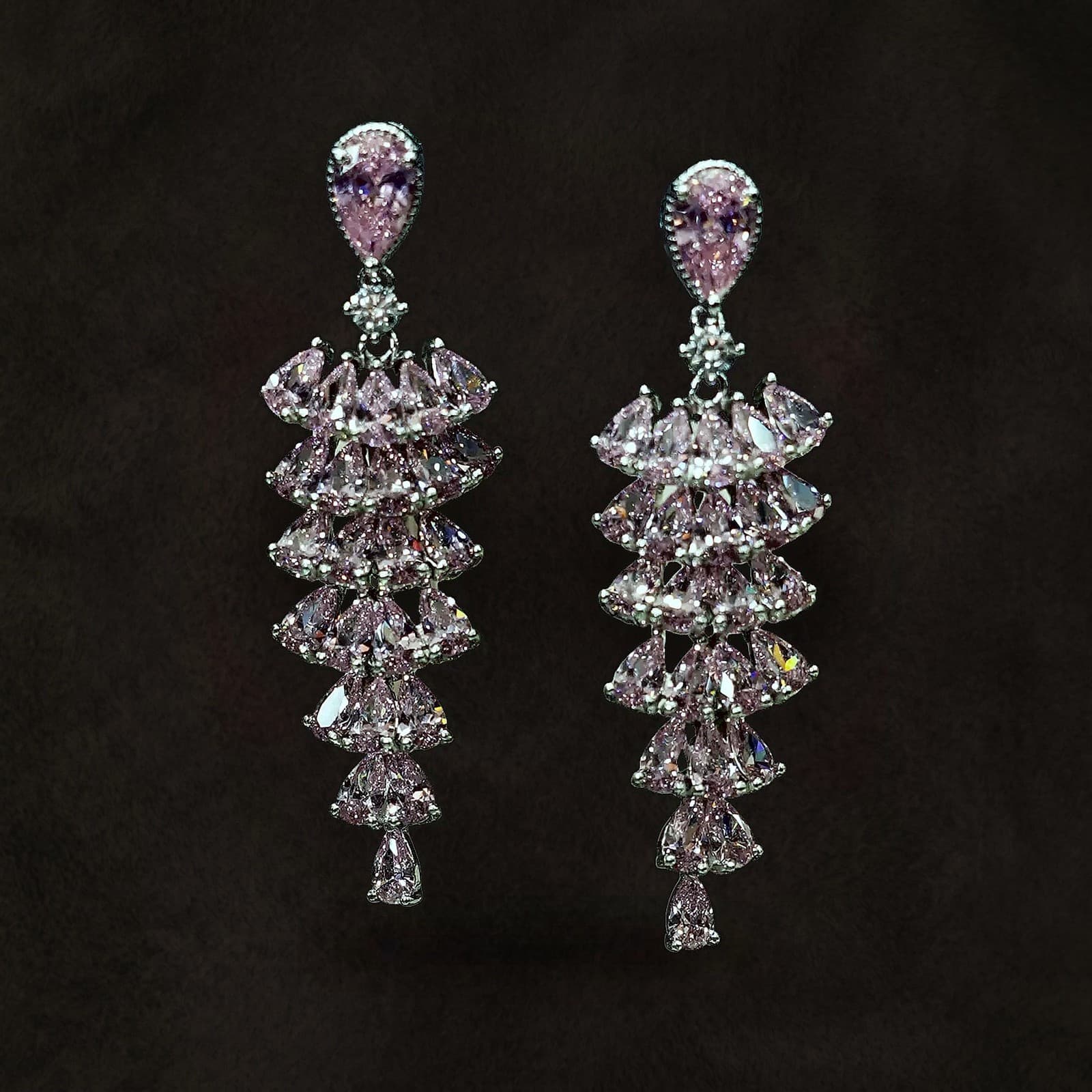 Blush Cascade Earringcrystal