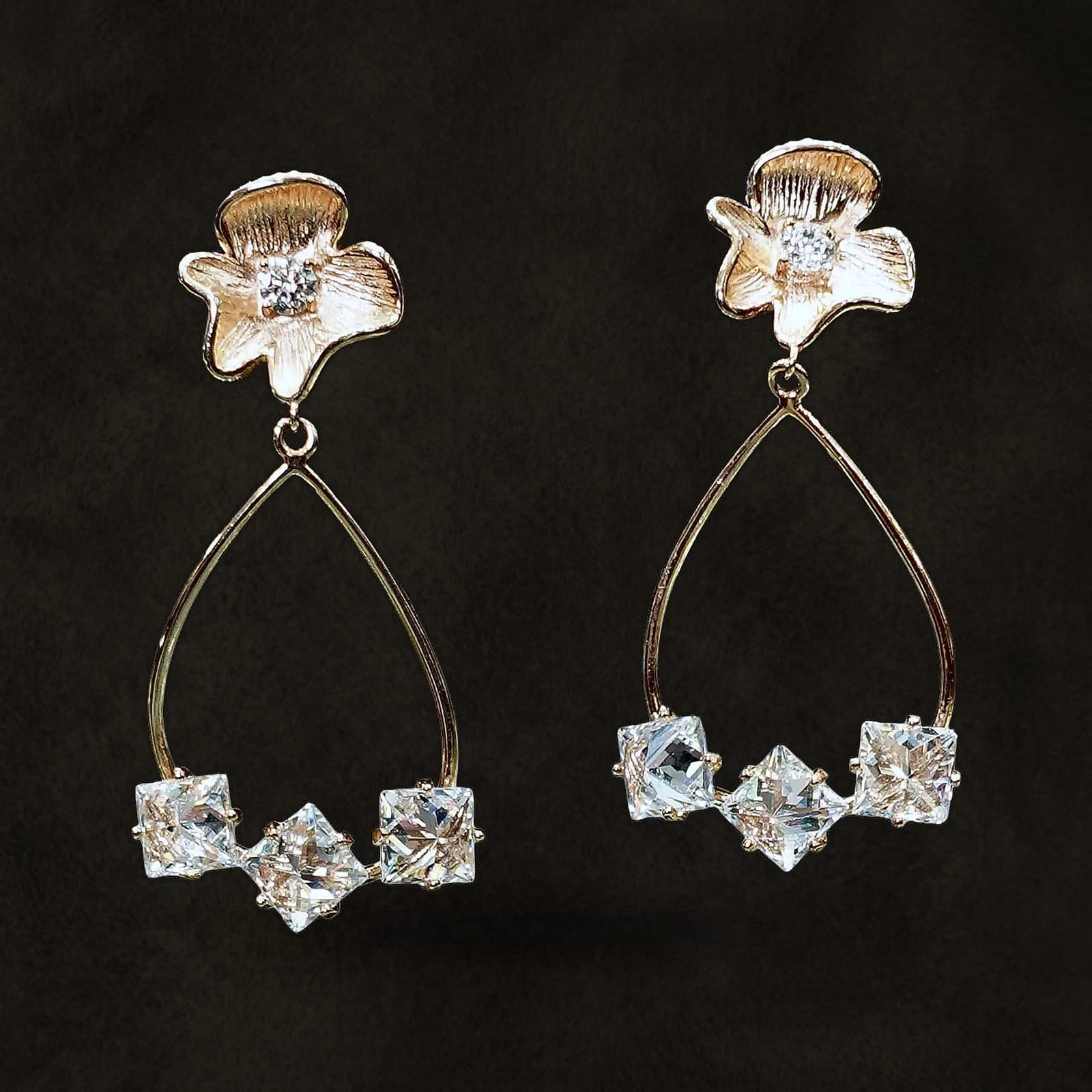 Clover Charm Drop Earring
