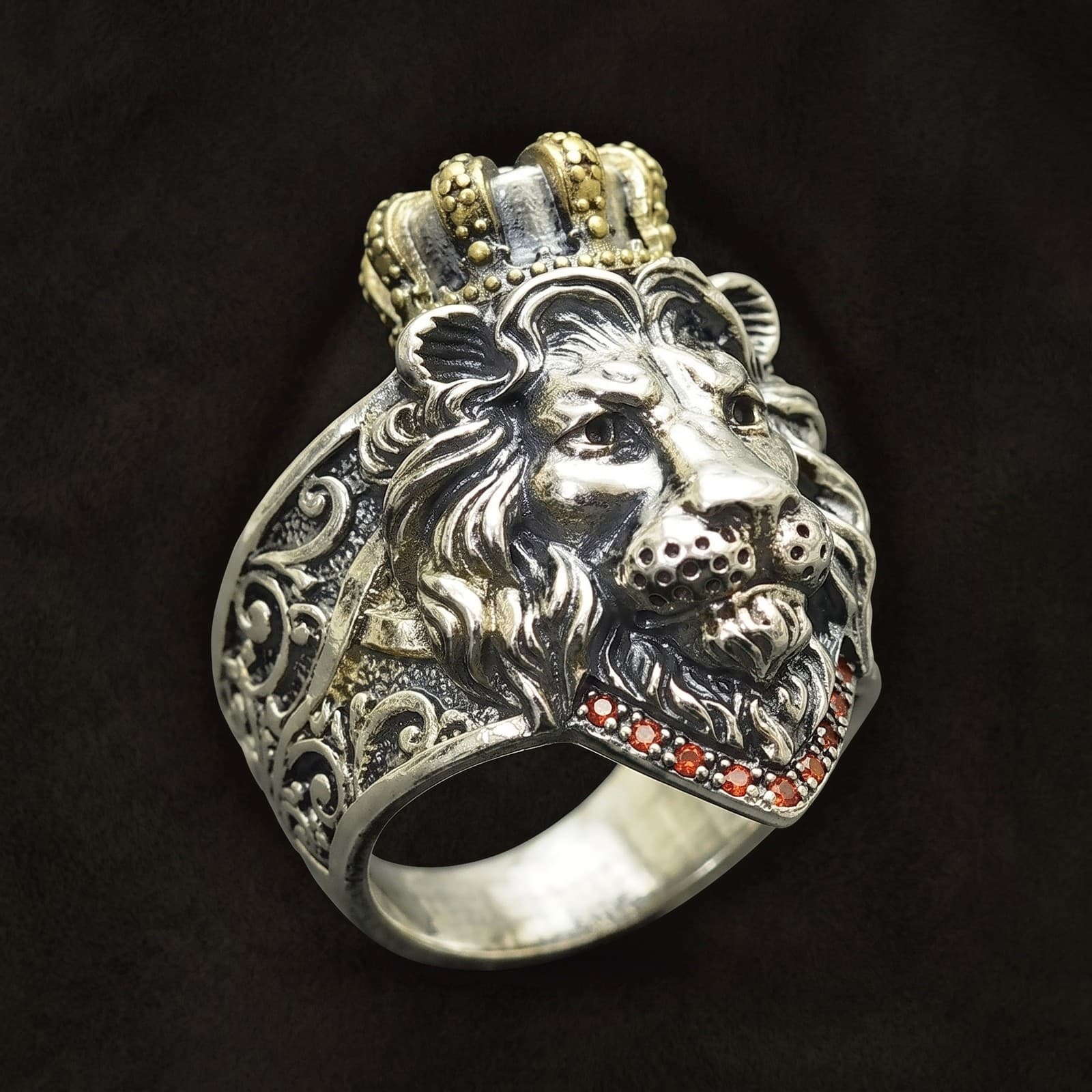 Crowned Lion King Ring