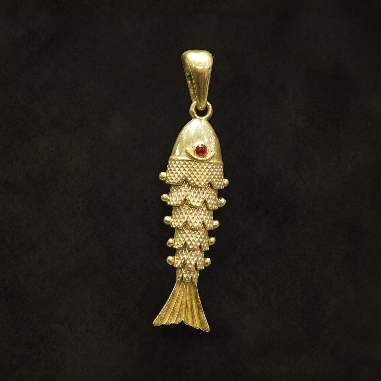 Golden Prosperity Fish Pendant