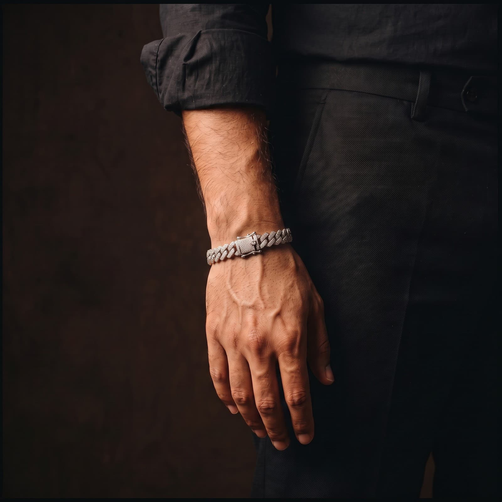 Infinity Cuban CZ Bracelet
