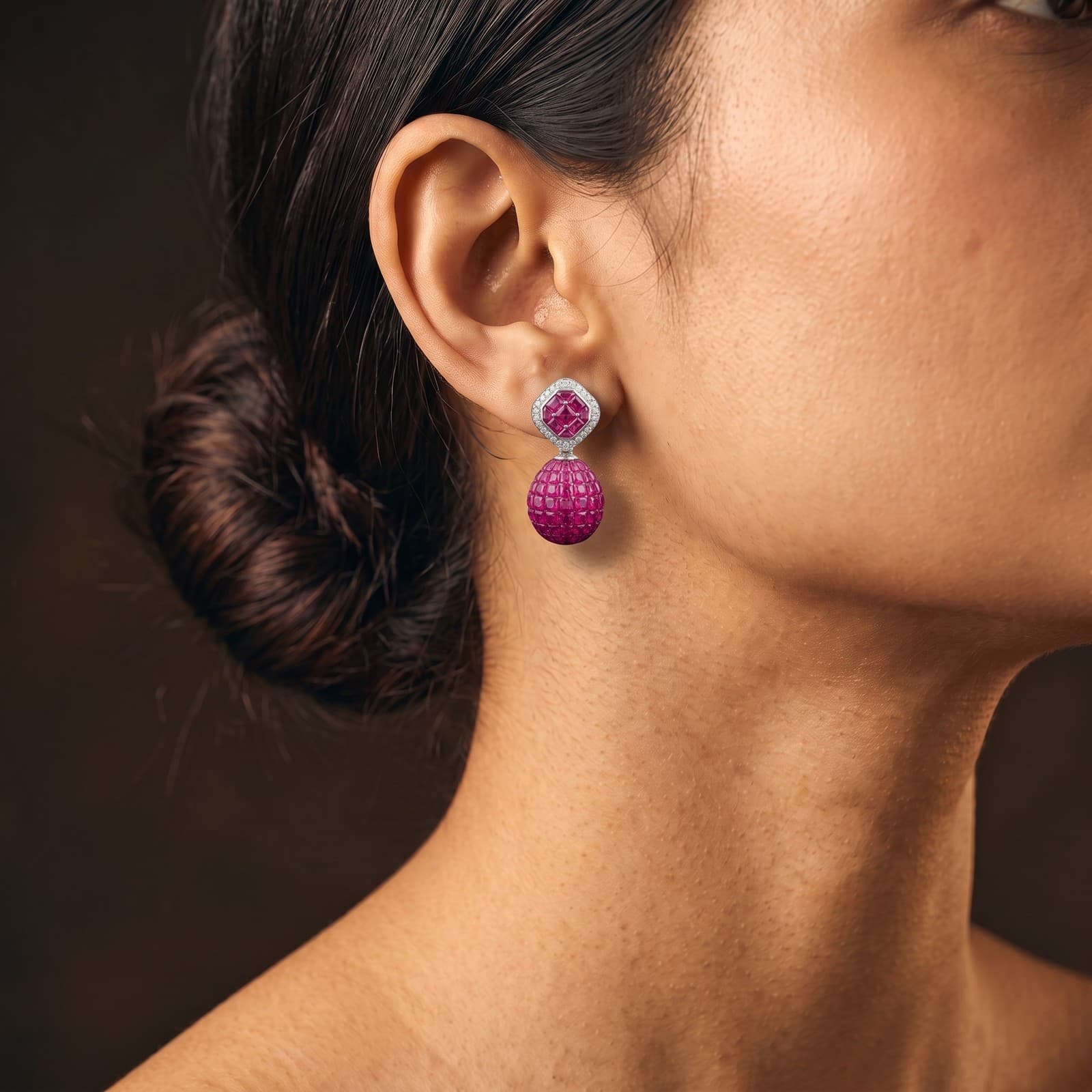 Orchid Drop Earring