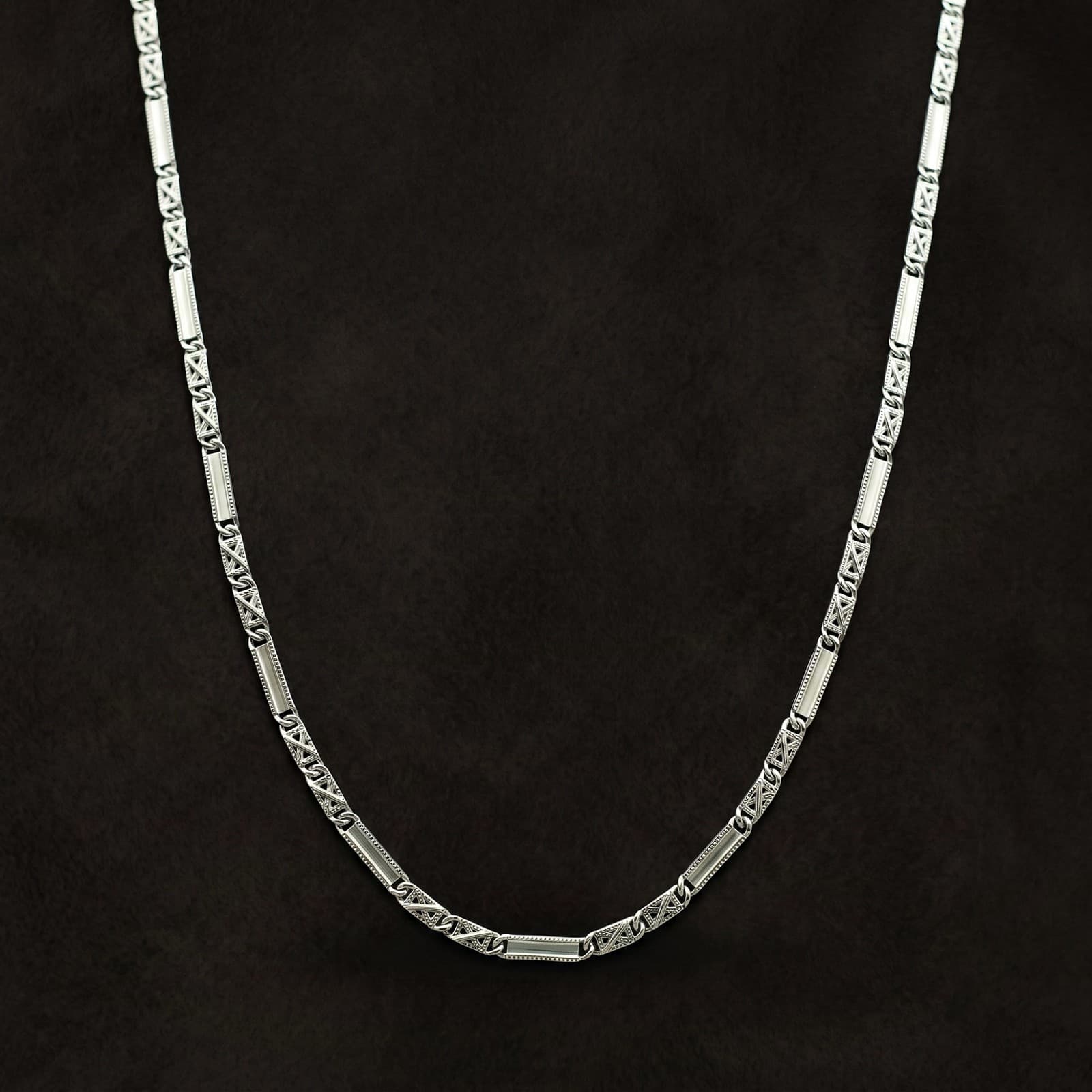 Regal Etch Sterling Silver Chain