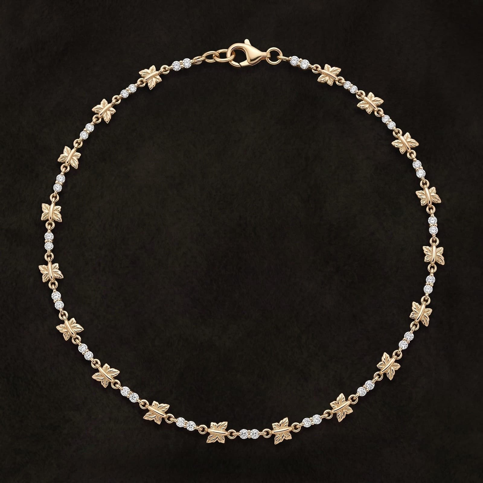 Rose Butterfly Anklet