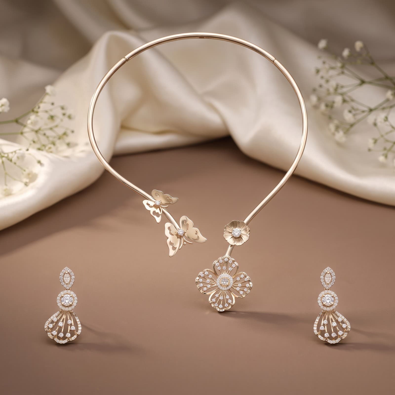 Rose Flora Statement Set