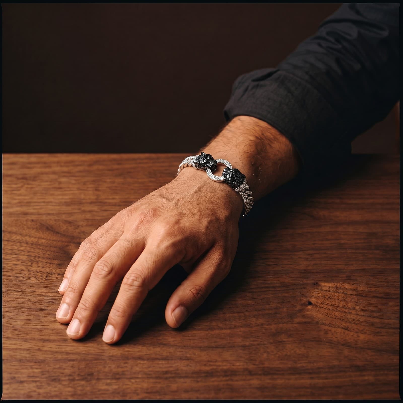 Royal Panther Cuban Bracelet