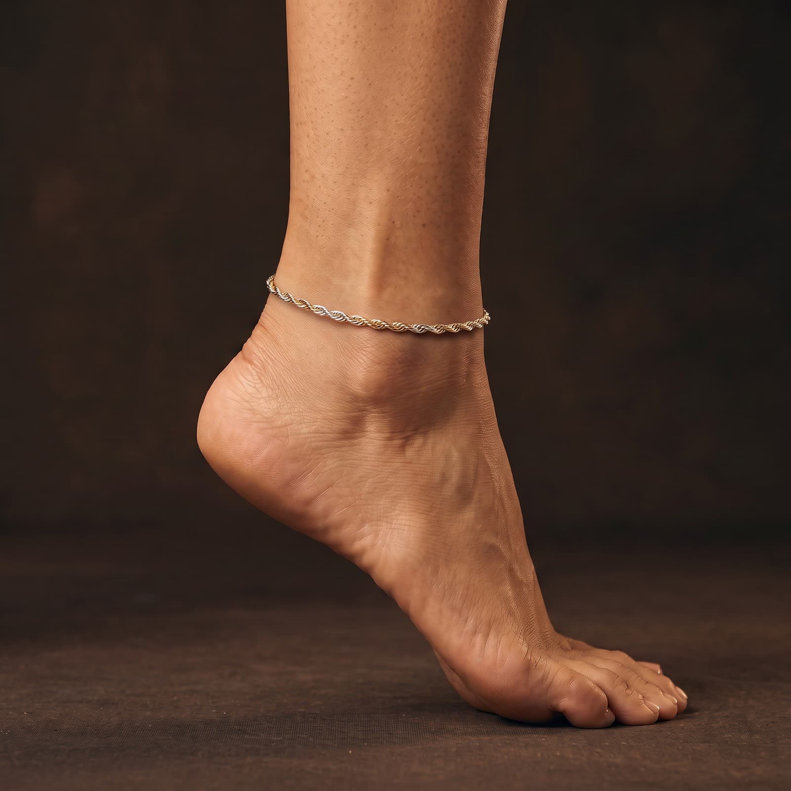 Trinity Rosegold Twist Payal